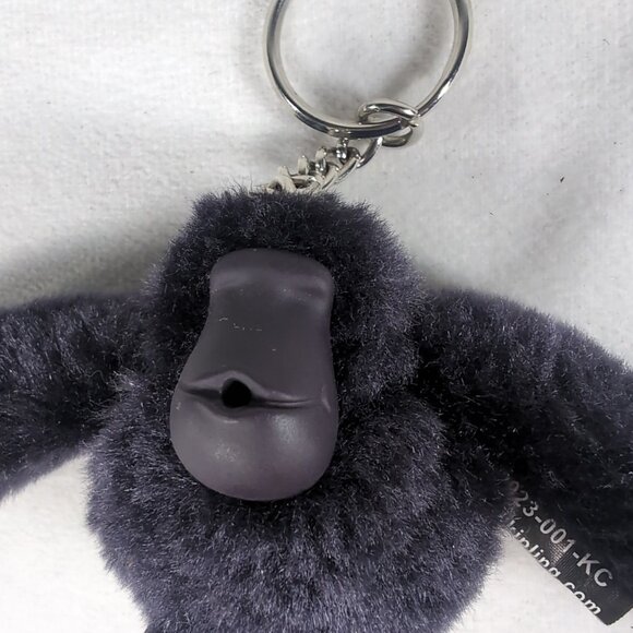 RARE Kipling FRANKI Navy Blue Monkey Keychain Keyring Deep Purple Plush LIMITED - Picture 3 of 9